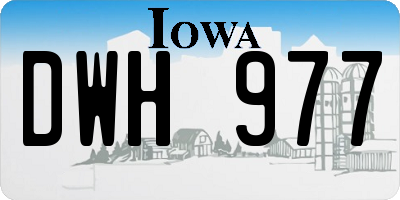 IA license plate DWH977