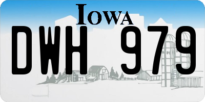 IA license plate DWH979