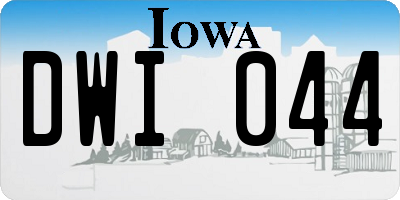 IA license plate DWI044