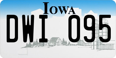 IA license plate DWI095