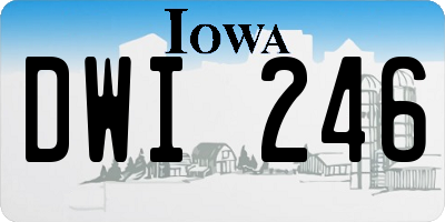 IA license plate DWI246