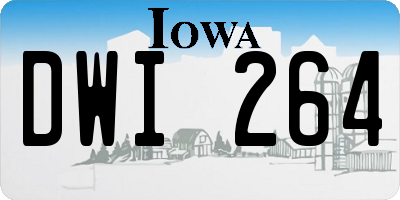 IA license plate DWI264