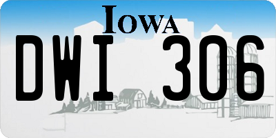 IA license plate DWI306