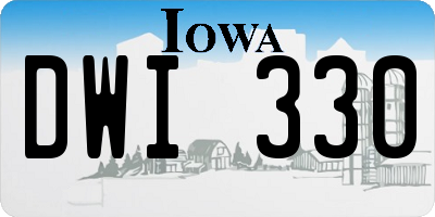 IA license plate DWI330