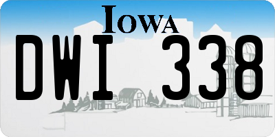 IA license plate DWI338