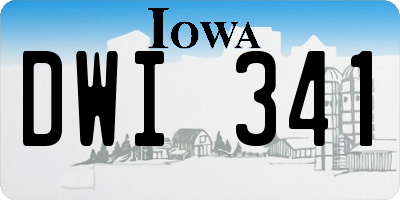 IA license plate DWI341