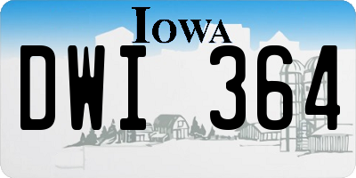 IA license plate DWI364