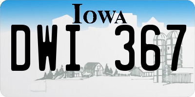 IA license plate DWI367