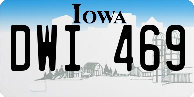 IA license plate DWI469