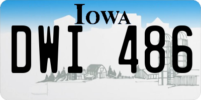 IA license plate DWI486