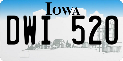IA license plate DWI520