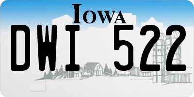 IA license plate DWI522