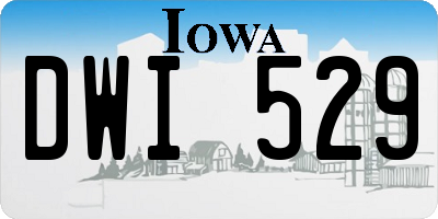 IA license plate DWI529