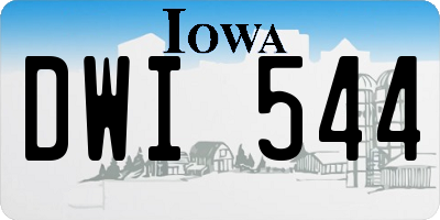 IA license plate DWI544
