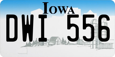 IA license plate DWI556