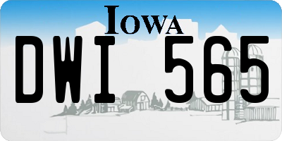 IA license plate DWI565
