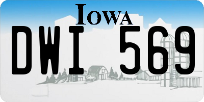 IA license plate DWI569