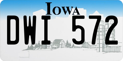 IA license plate DWI572