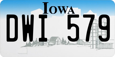 IA license plate DWI579