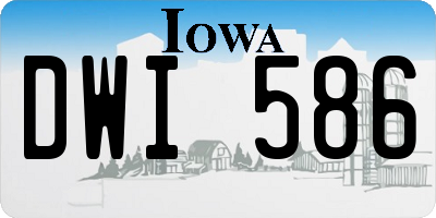 IA license plate DWI586