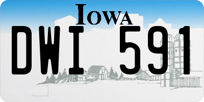 IA license plate DWI591