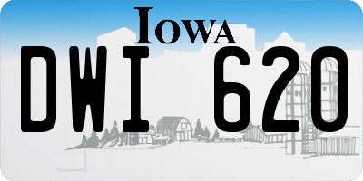 IA license plate DWI620