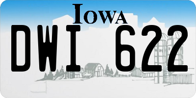 IA license plate DWI622