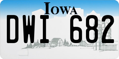 IA license plate DWI682