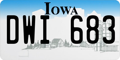 IA license plate DWI683