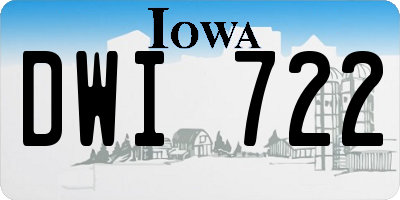 IA license plate DWI722