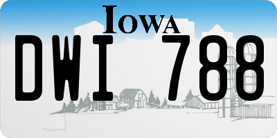 IA license plate DWI788