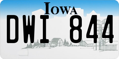 IA license plate DWI844