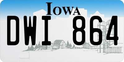 IA license plate DWI864