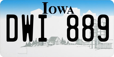 IA license plate DWI889