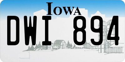 IA license plate DWI894