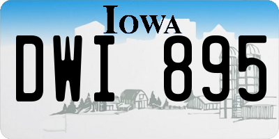 IA license plate DWI895