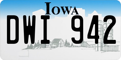 IA license plate DWI942