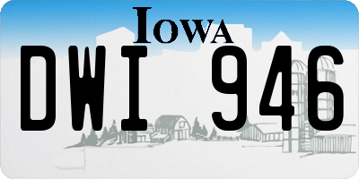 IA license plate DWI946