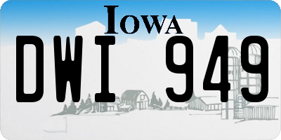 IA license plate DWI949