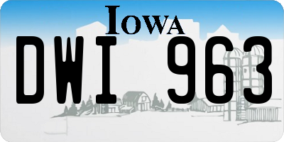 IA license plate DWI963