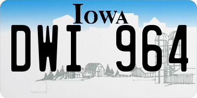 IA license plate DWI964