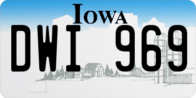 IA license plate DWI969