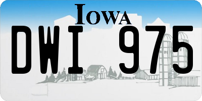 IA license plate DWI975