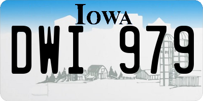 IA license plate DWI979