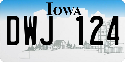 IA license plate DWJ124