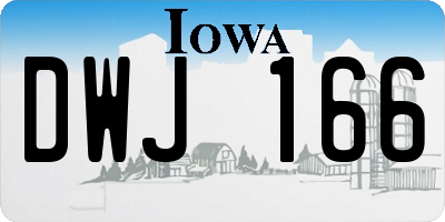 IA license plate DWJ166