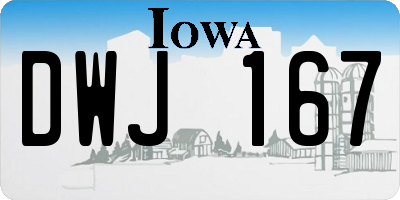 IA license plate DWJ167