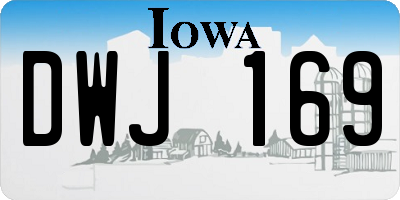 IA license plate DWJ169
