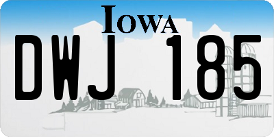 IA license plate DWJ185