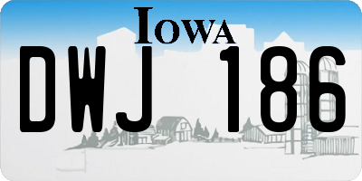 IA license plate DWJ186